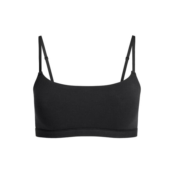 NWT SKIMS COTTON JERSEY SCOOP BRALETTE IN SOOT SIZE SMALL - Picture 1 of 4